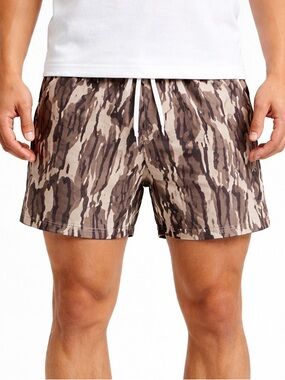 🆕 Camo Athletic Shorts - Olive Brown Green